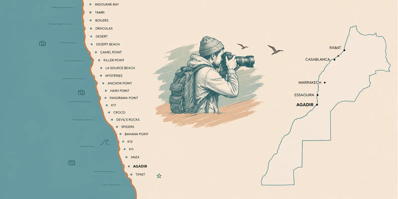 Surf spot map